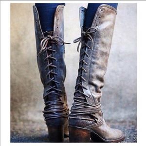 FREE BIRD all leather boot coal by Steve Madden